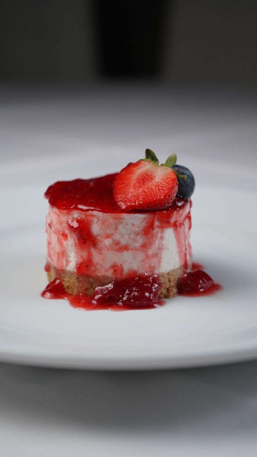 A slice of cheesecake
